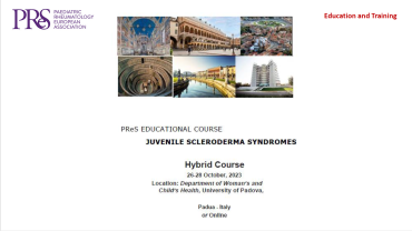 Pediatric Rheumatology European Association Educational Kurs für juvenile Sklerodermie